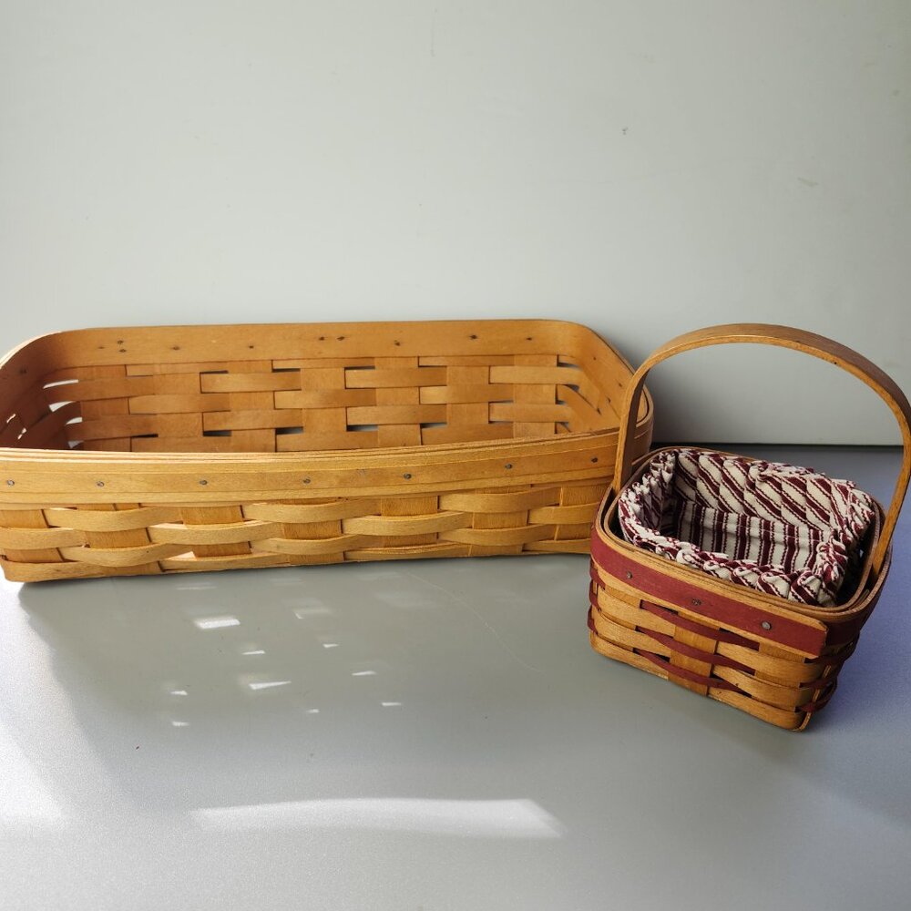 2 Vintage Longaberger Baskets 1993 & 1998